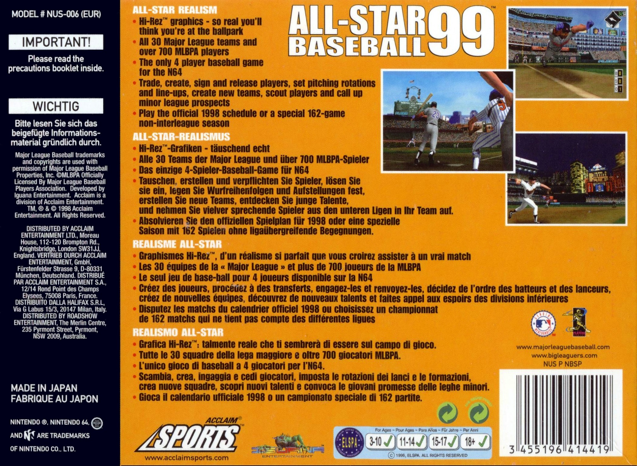 All-Star Baseball '99 (N64) (gamerip) (1998) MP3 - Download